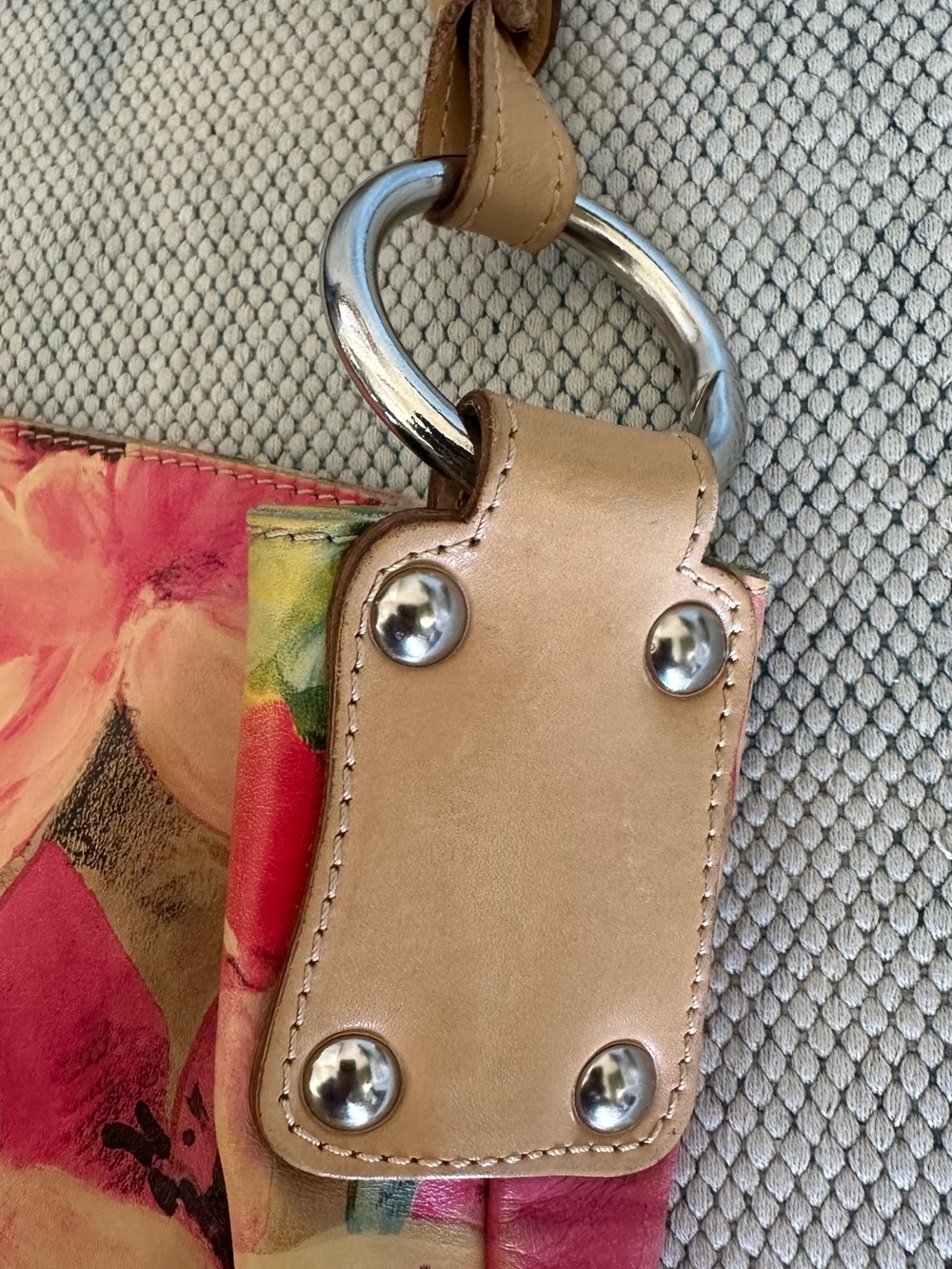 Maurizio Taiuti Floral Pink and Green Shoulder Bag - Picture 7 of 13